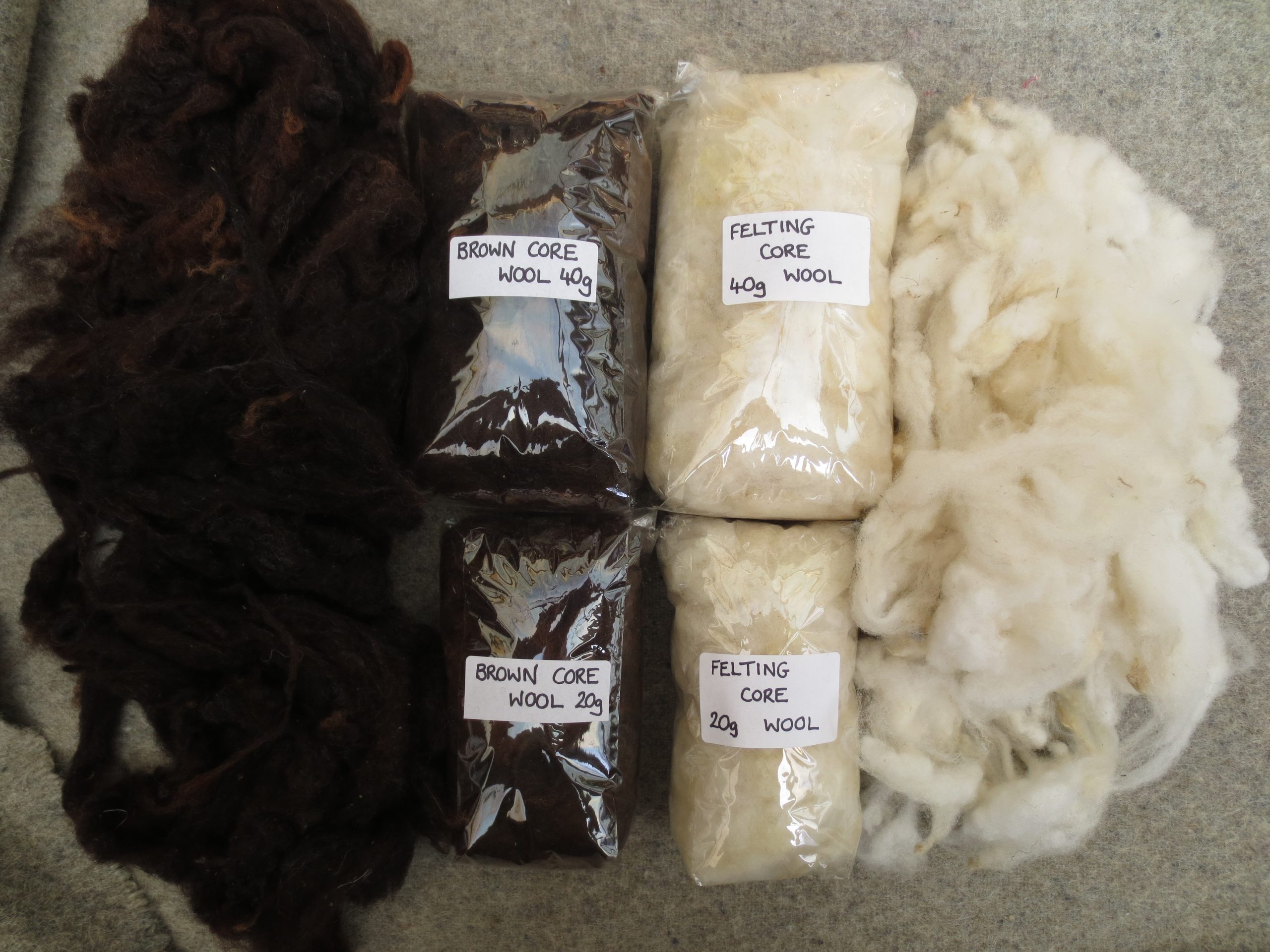 British Felting Core Wool - Natural Colours - Image 2