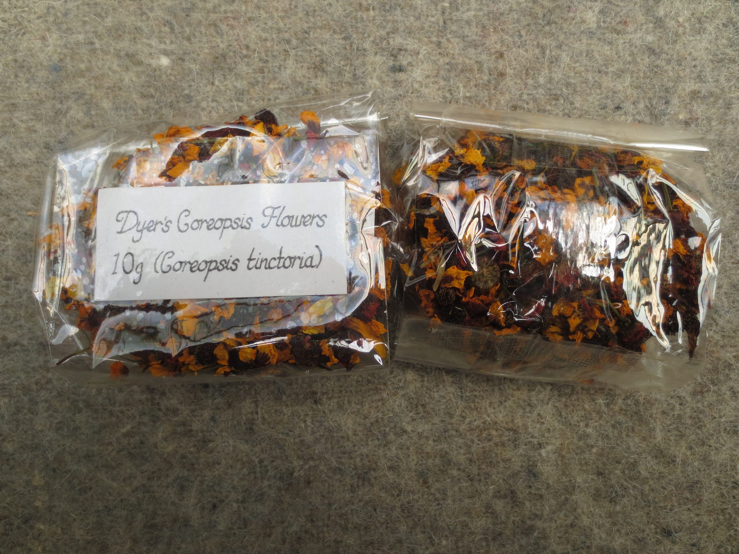 10g bag of dried Coreopsis flowers