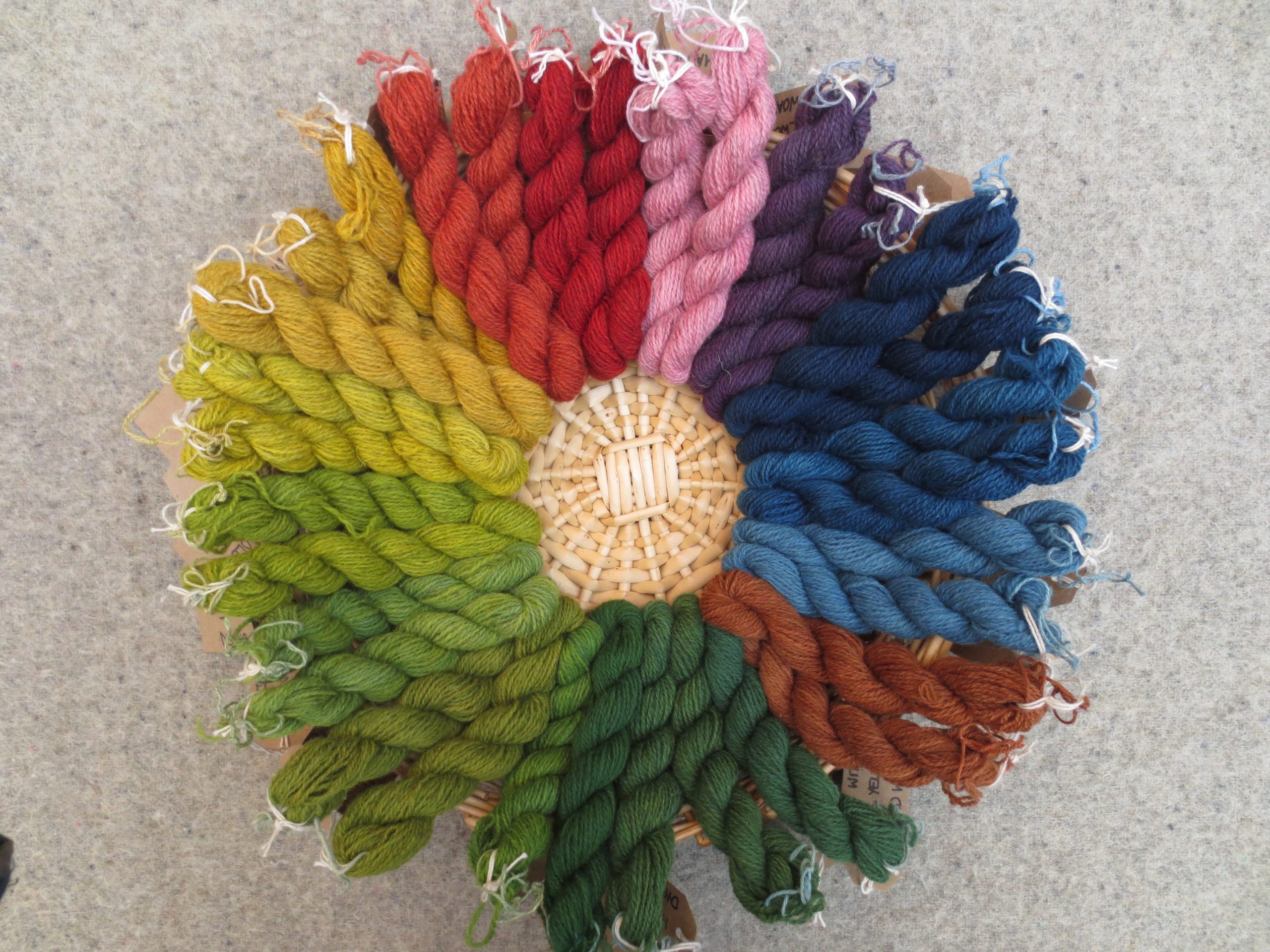 5b Naturally Dyed British tablet weaving wool yarn - reduced end of line