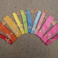 Naturally dyed silk ribbon