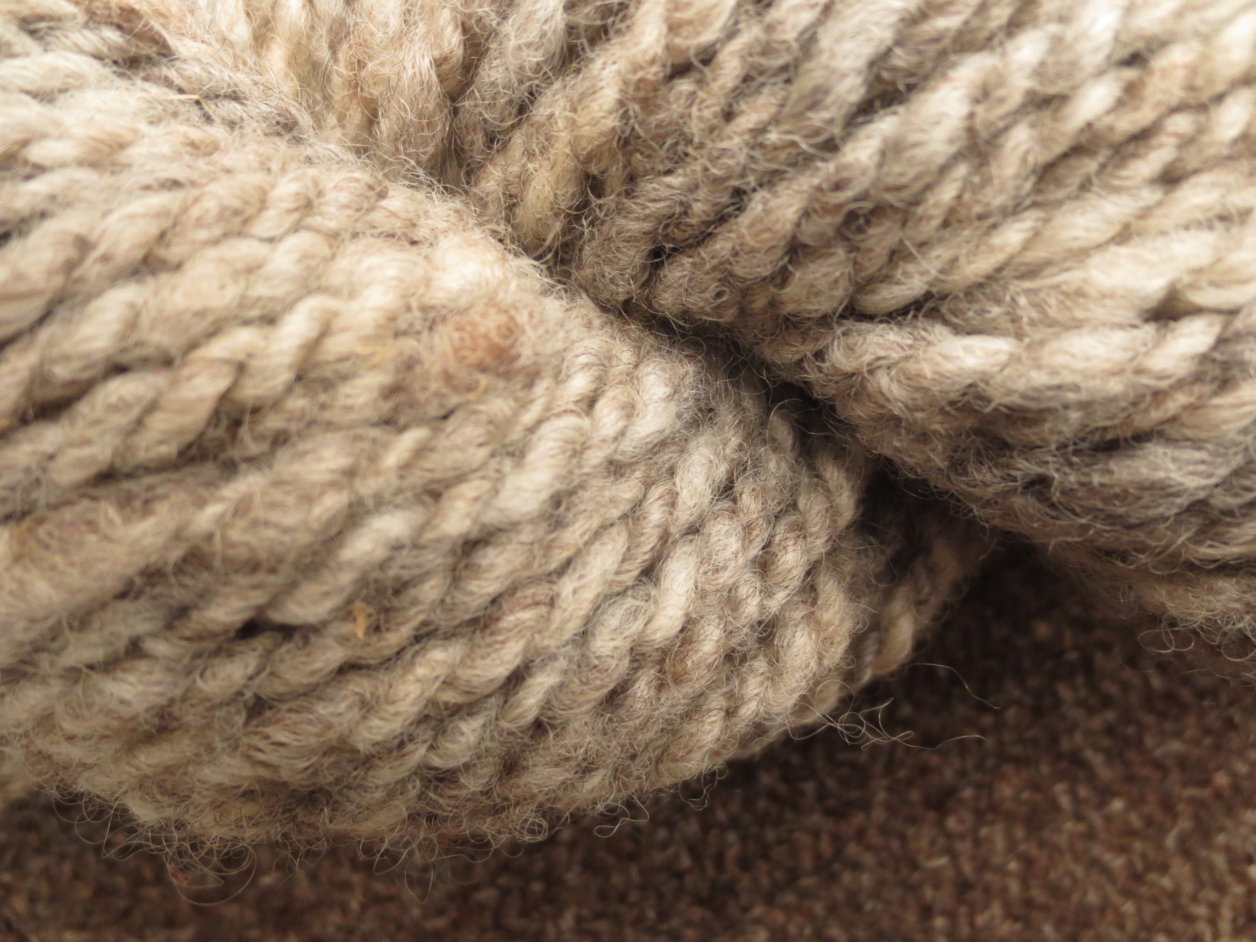 Close up of Grey skein