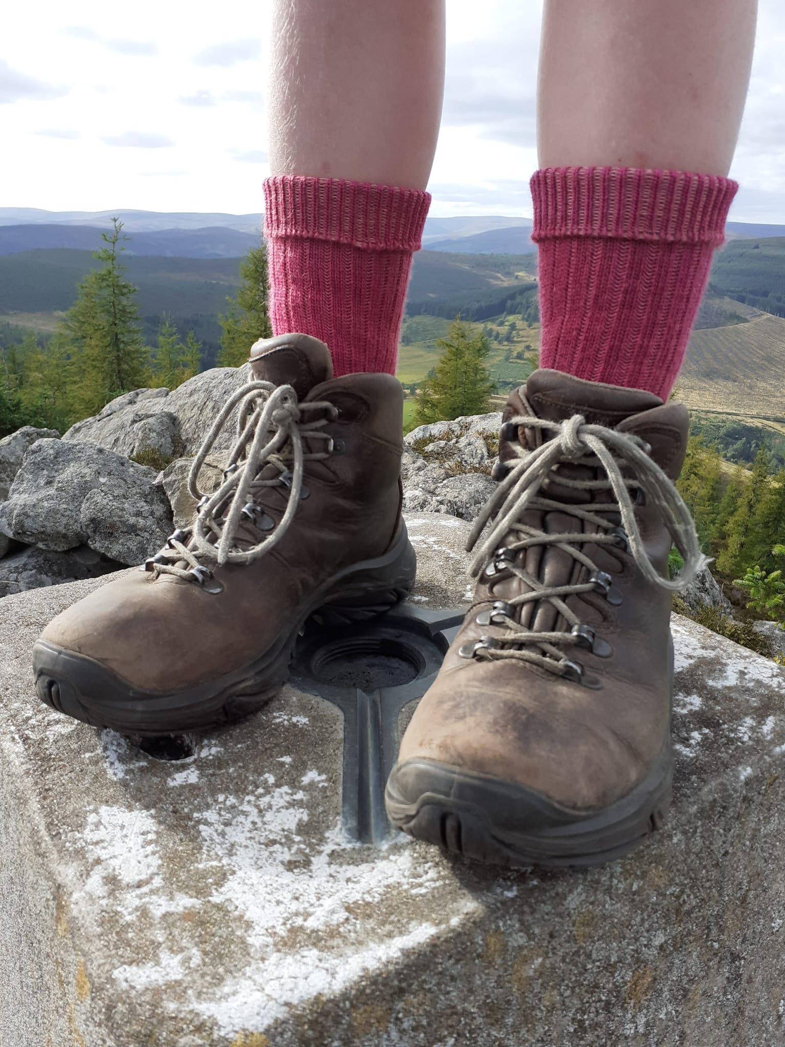 Size 4-7 Stanbury Walkers Bright Range, British wool walking socks - naturally dyed - Image 2