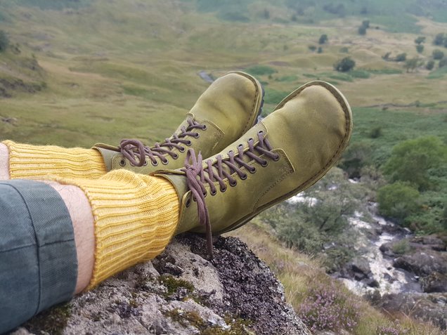 Size 4-7 Stanbury Walkers Bright Range, British wool walking socks - naturally dyed - Image 4
