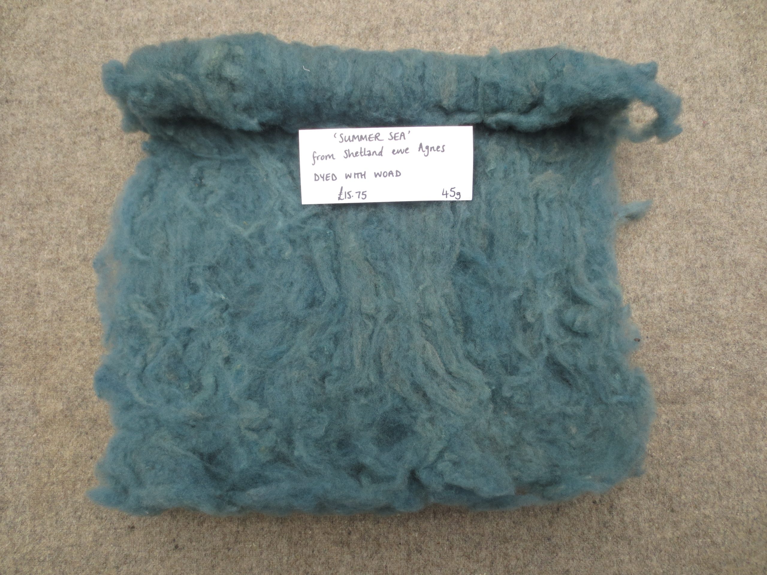 One unrolled batt 'Summer Sea'