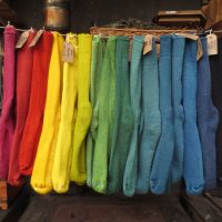 Size 8-10 Stanbury Walkers Bright Range, British wool walking socks - naturally dyed