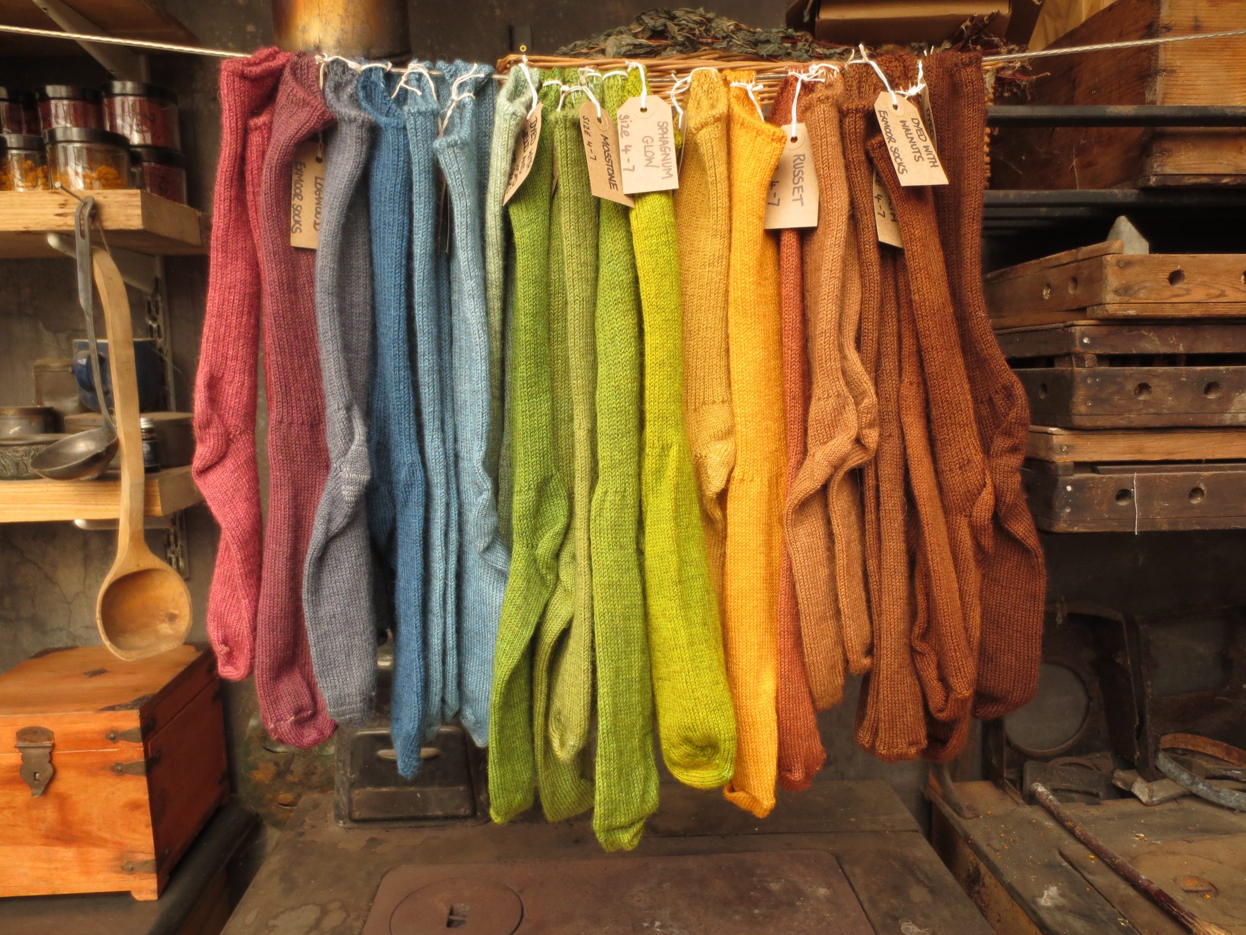 Size 4-7 Exmoor Socks Earth Range - plant dyed everyday British wool socks
