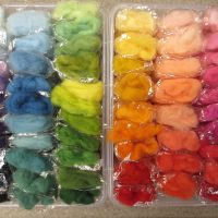 Naturally Dyed British Shetland Felting Wool - Bright Range (combed top)